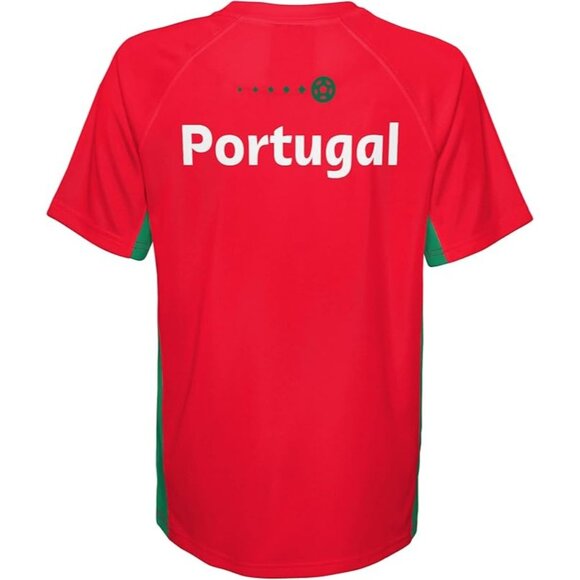 Outerstuff Men's Portugal FIFA World Cup 2022 Raglan Short Sleeve Top XL NWT - Picture 2 of 2